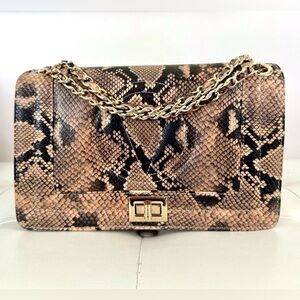 Valentino python leather chain satchel bag